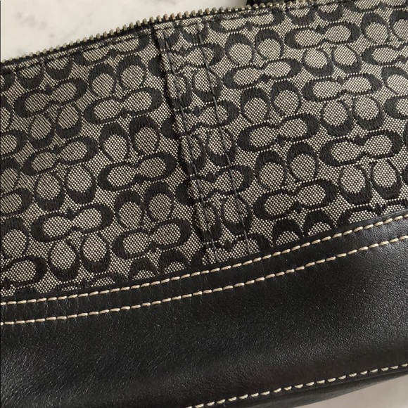 Black Mini Coach Logo Wristlet - Picture 4 of 8